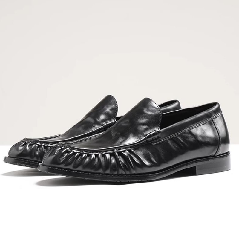 Men'S Shoes Grip - أحذية جلدية رجالية ناعمة بدون رباط