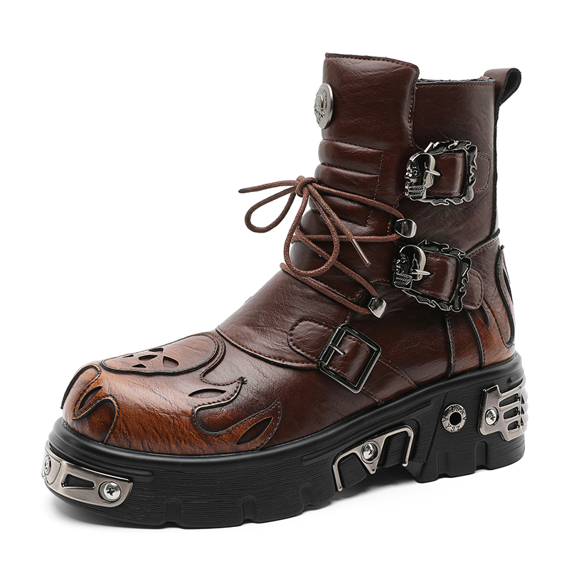 Men'S Shoes Increase Height - أحذية رجالية بتصميم بانك ريترو أنيق