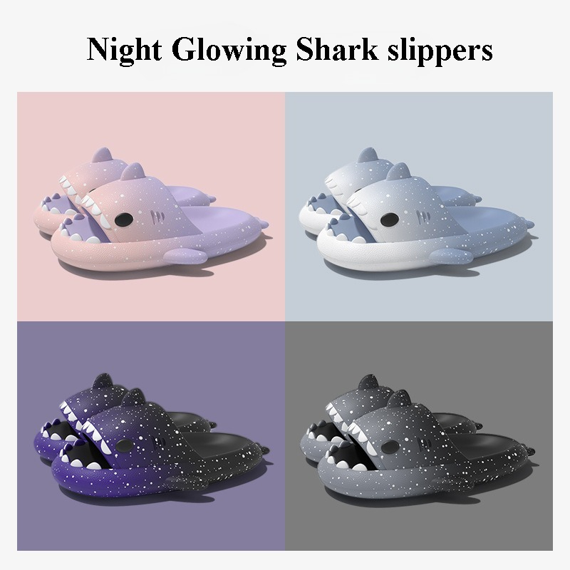 Men'S Shoes To Women'S Size - لطيف الكرتون القرش النعال للنساء الرجال
