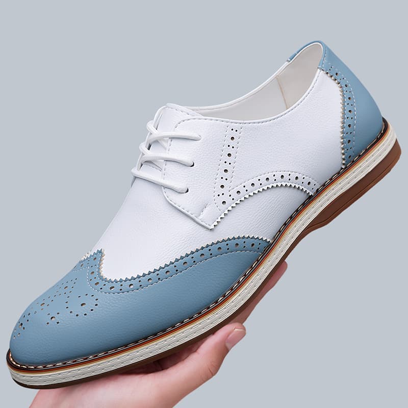 Men'S Shoes Hey Dude - أحذية أكسفورد رجالية بيضاء وزرقاء بلونين،