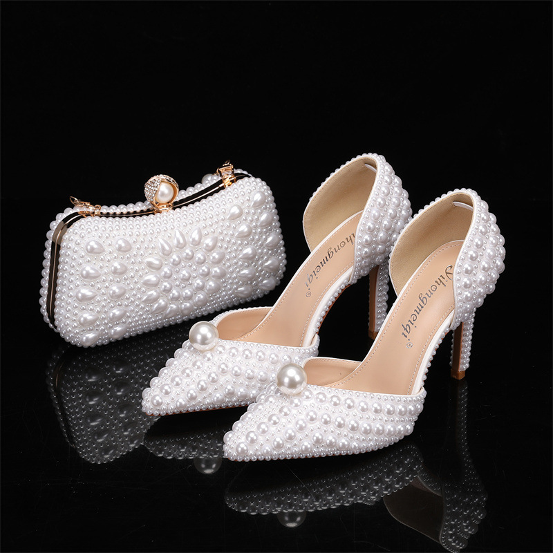 Men Shoes For Wedding - مجموعة حقيبة وأحذية للنساء أحذية زفاف
