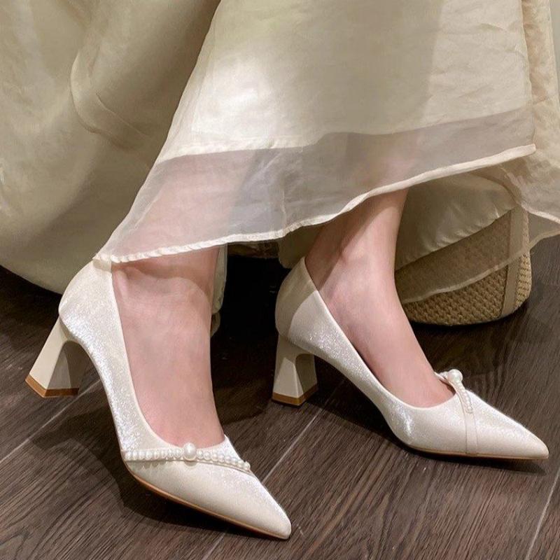 Men Shoes Elegant - أحذية نسائية أنيقة بكعب سميك ومقدمة