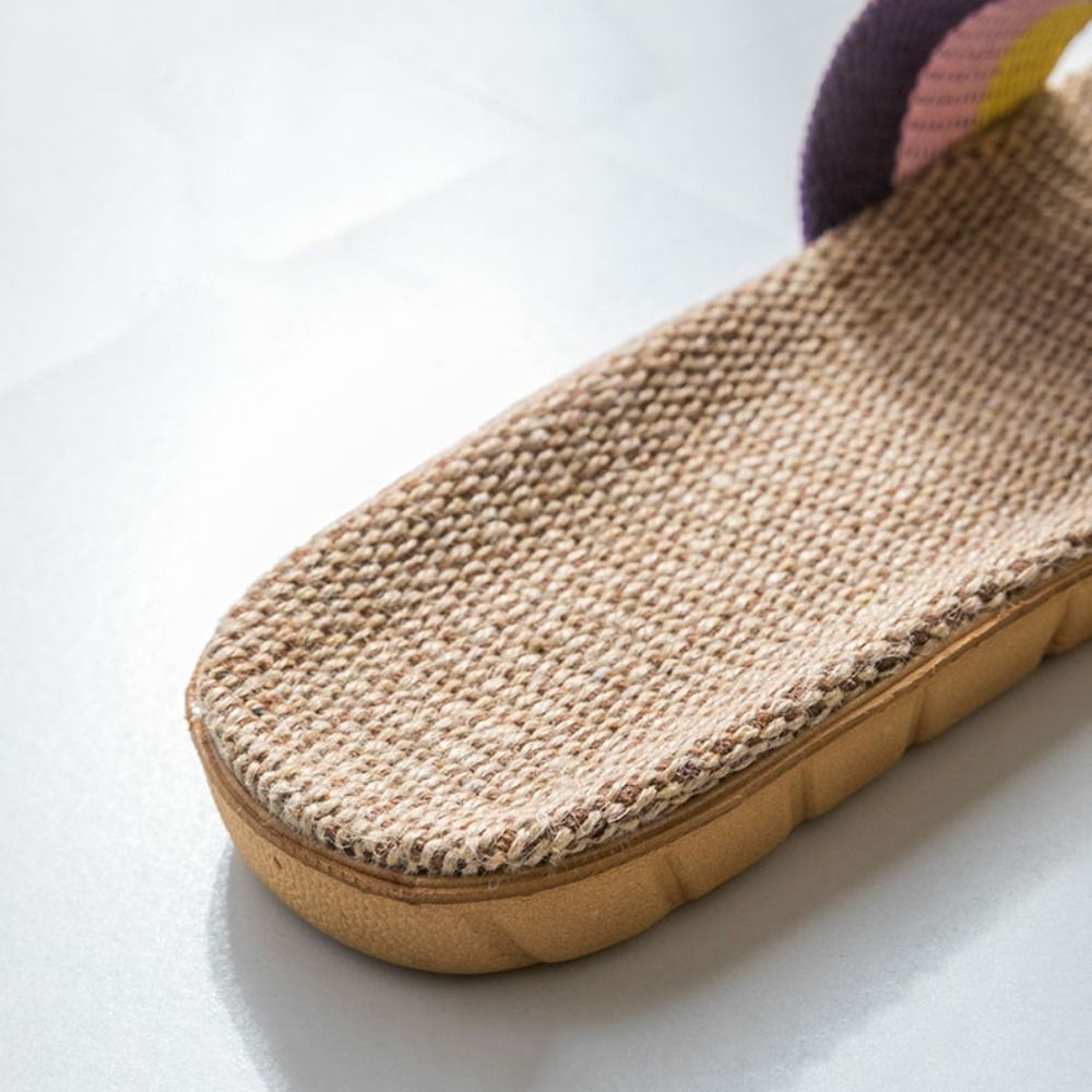 Men'S Shoes Non Slip - شباشب كتان عصرية بنمط عرقي، صنادل
