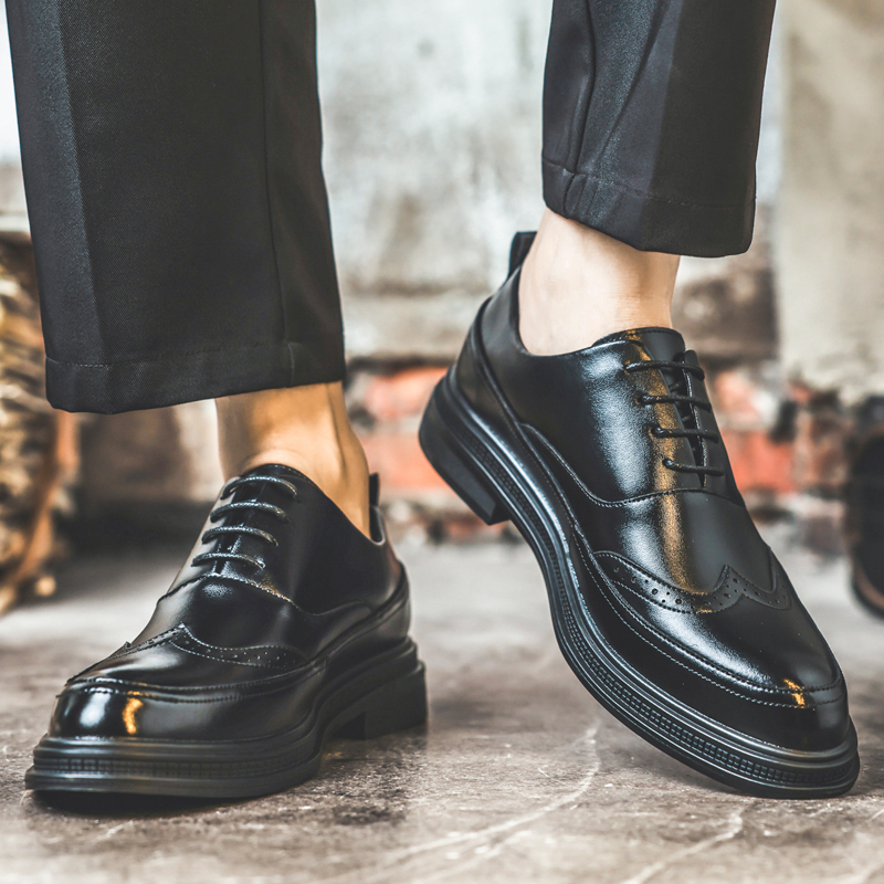 أحذية رجالية جلدية لزيادة الطو - مراجعة Men Shoes For Wedding وسعره