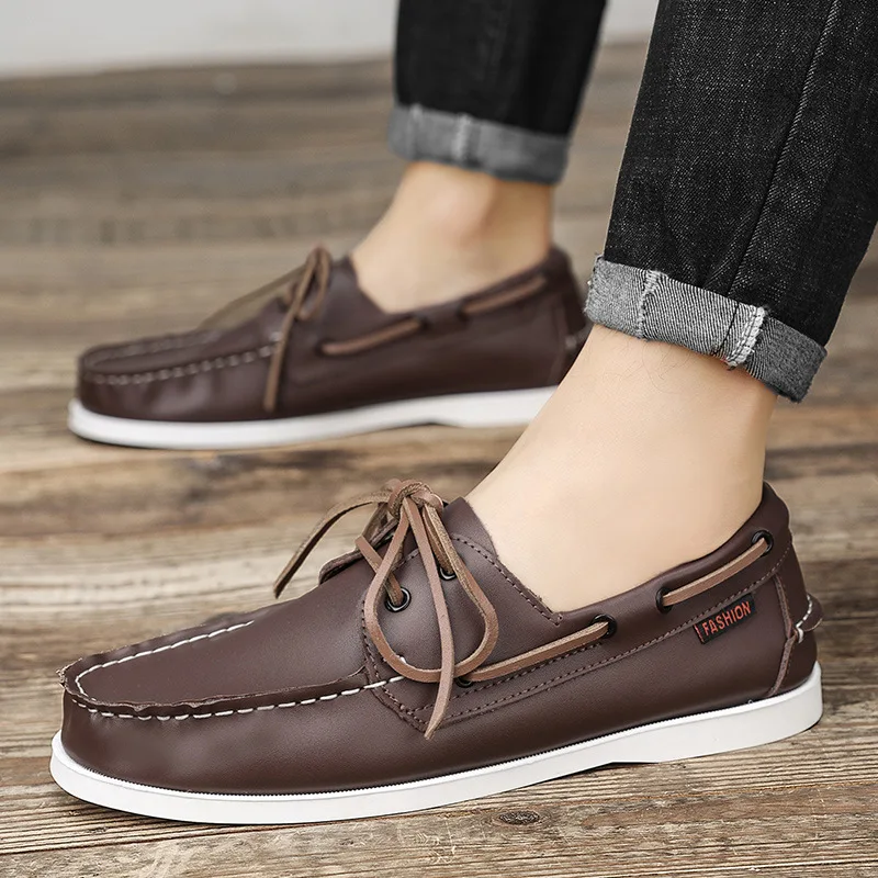 حقيقية أحذية جلدية بدون كعب فا - مراجعة Boat Shoe Leather وسعره