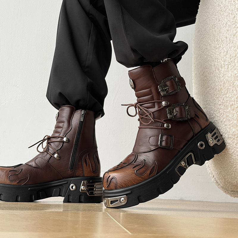 أحذية رجالية بتصميم بانك ريترو - مراجعة Men'S Shoes Increase Height وسعره