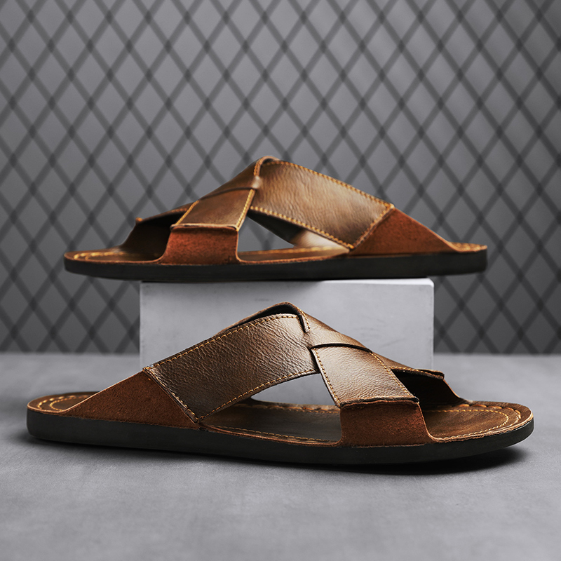موضة جلد أصلي للرجال النعال ال - مراجعة Men'S Shoes Hey Dude وسعره