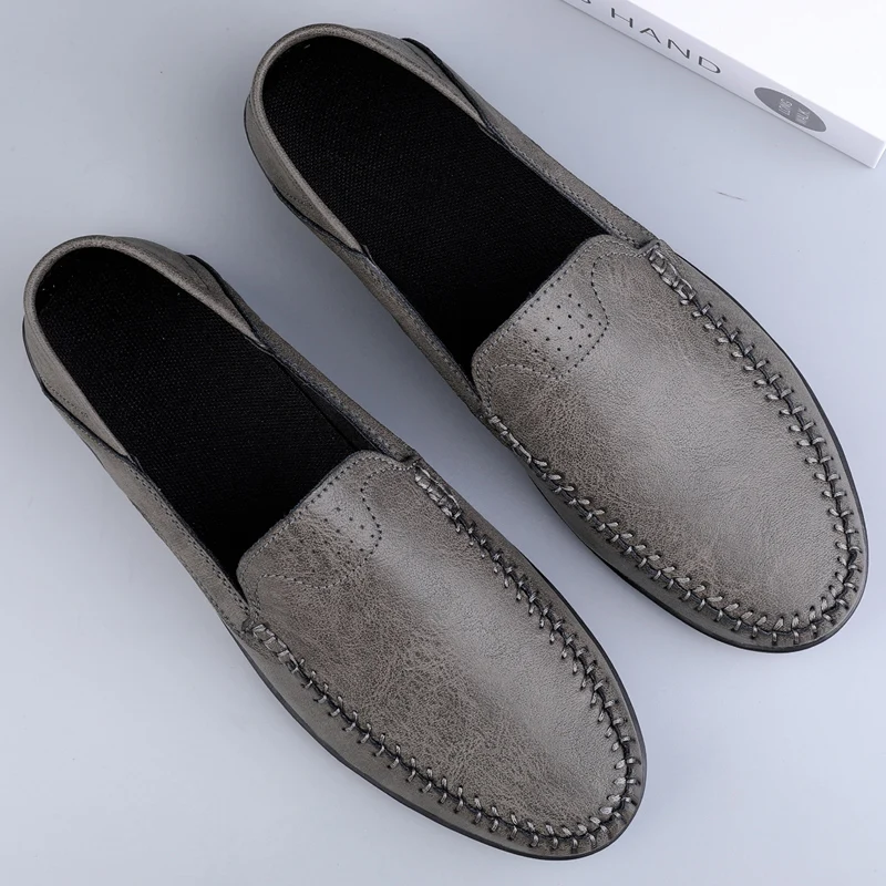 أحذية رجالية من الجلد الطبيعي، - مراجعة Boat Shoe Leather وسعره
