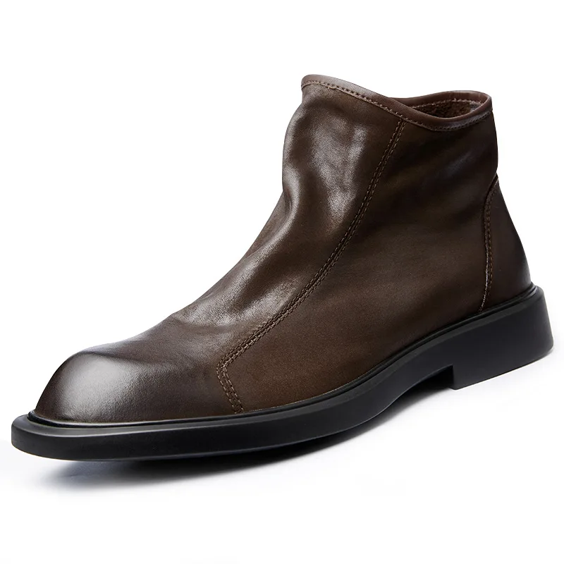 دافئ رجالي بوط من الجلد الطبيع - مراجعة Men Shoes For Wedding وسعره