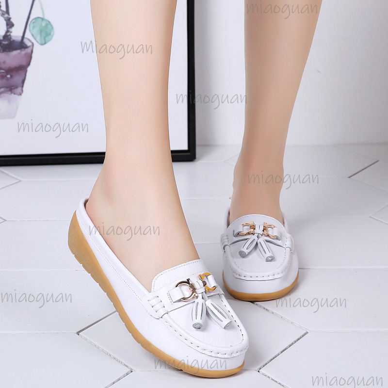 أحذية نسائية جلدية بدون كعب مع - مراجعة Boat Shoe Leather وسعره