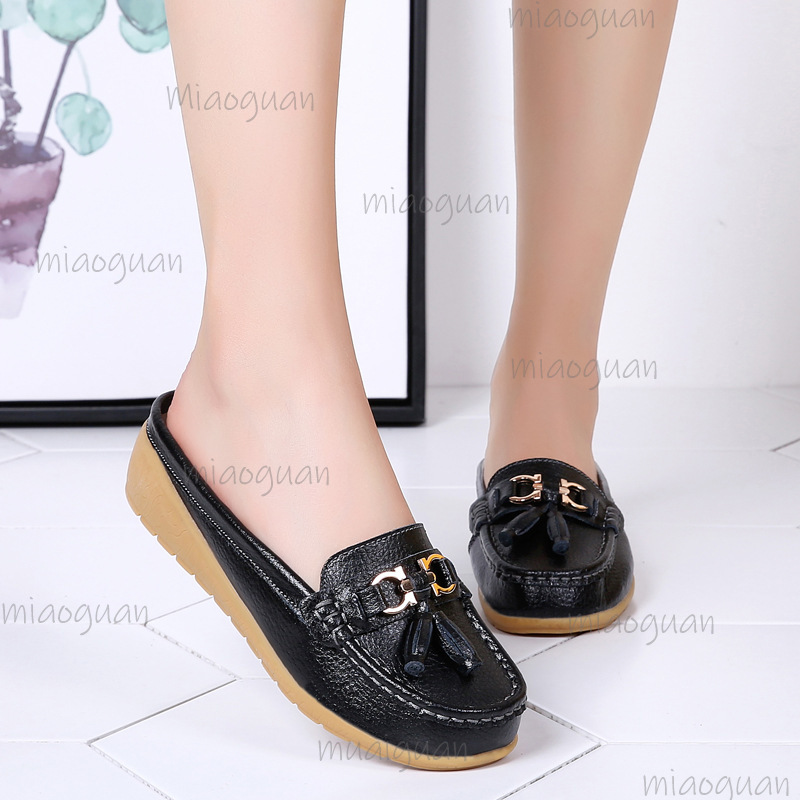 أحذية نسائية جلدية بدون كعب مع - مراجعة Boat Shoe Leather وسعره