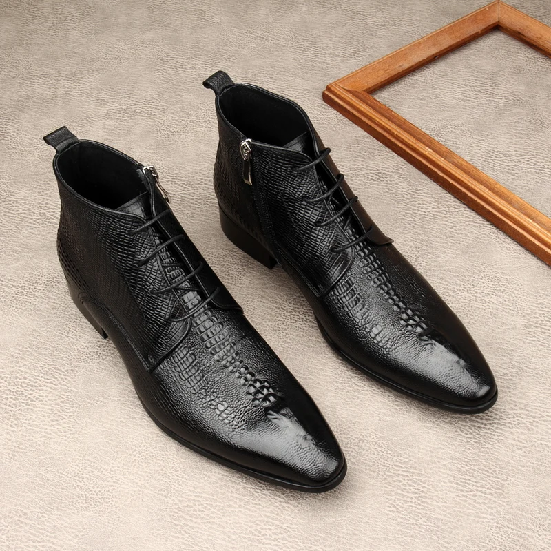 فاخر رجالي بوط من الجلد الطبيع - مراجعة Men Shoes For Wedding وسعره