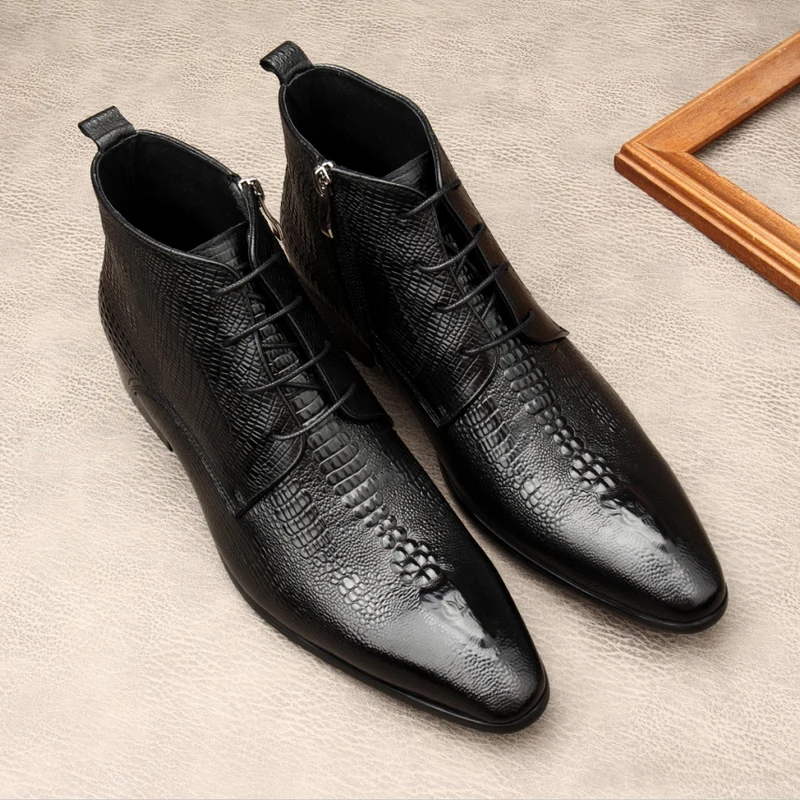 فاخر رجالي بوط من الجلد الطبيع - مراجعة Men Shoes For Wedding وسعره